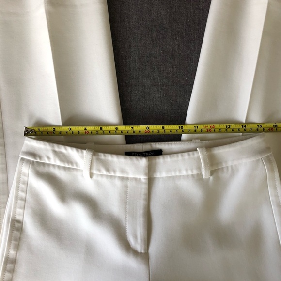 Etcetera tuxedo style white trousers size 6 - Picture 9 of 16